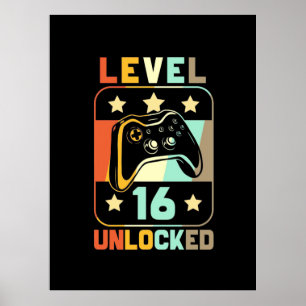 Póster Regalo de cumpleaños Nivel de cosecha 16 Desbloq