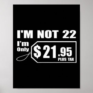 Póster Regalo de cumpleaños número 22 años para hombres