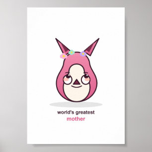 Póster Regalo de cumpleaños para mamá adorable