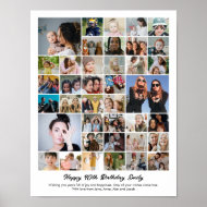 Póster Regalo de Cumpleaños Personalizado Collage de Foto