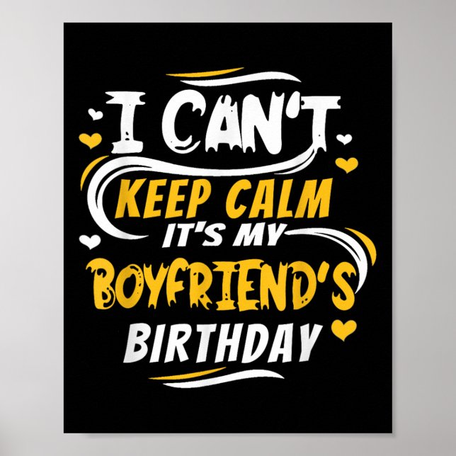 Póster Regalo de cumpleaños que no puedo mantener tranqui (Frente)