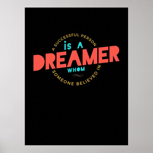 Póster Regalo De Cumpleaños Una Persona Exitosa Es Un Soñ (Frente)