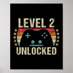 Póster Regalo de cumpleaños vintage para niños gamers de