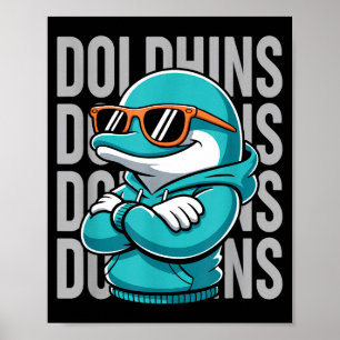 Póster Regalo de delfín genial para hombres mujeres niños