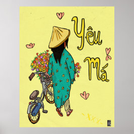 Póster Regalo de Día de la Madre de mamá vietnamita de Il