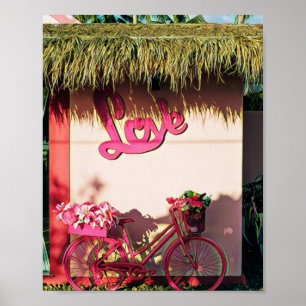 Póster Regalo de el día de San Valentín para ciclistas