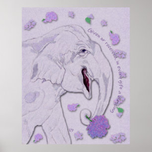 Póster Regalo de elefante blanco