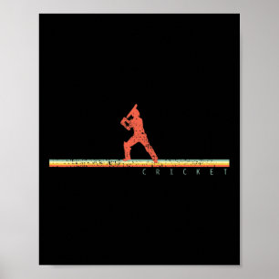 Póster Regalo de entrenador de jugador de críquet Deporte