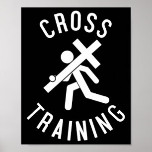 Póster Regalo de entrenamiento de la Cruz Cristiana de la