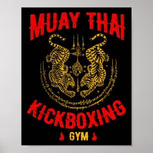 Póster Regalo de entrenamiento para gimnasia de kickboxin