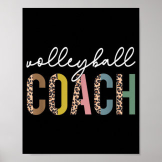 Póster Regalo de equipo de entrenador de voleibol de mamá