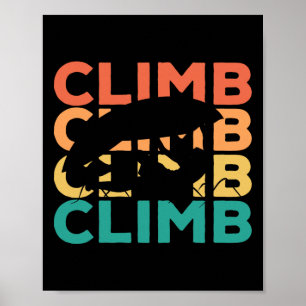 Póster Regalo de escalada retro vintage para escaladores