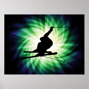 Póster Regalo de esquí de nieve