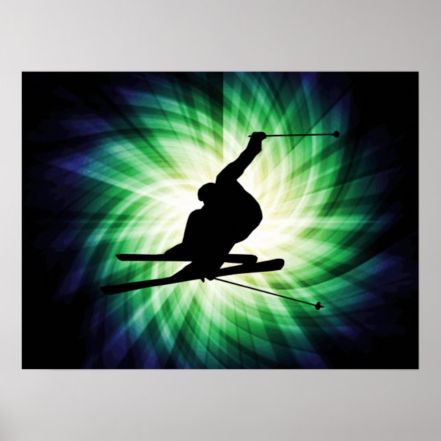 Póster Regalo de esquí de nieve (Frente)