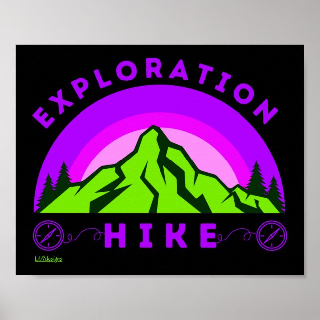 Póster regalo de excursión para excursionismo (Frente)