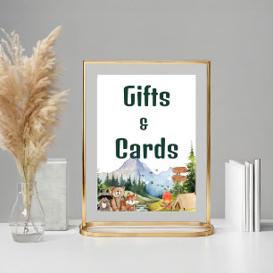 Póster Regalo de flor y naipes Retro Groovy