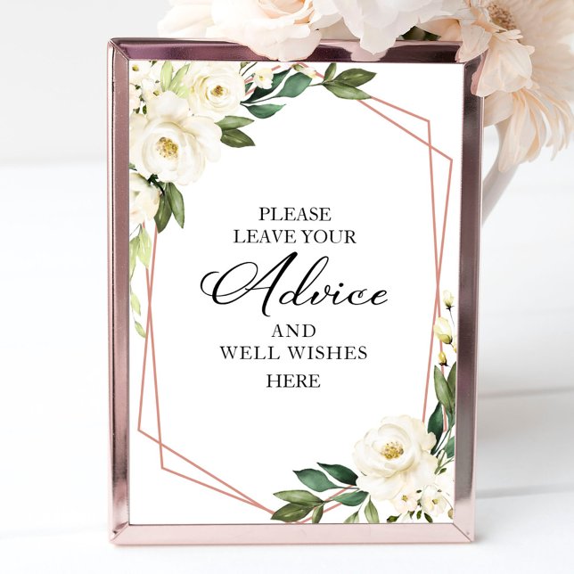 Póster Regalo De Flores Blancas Verdes Y Rótulo De Buena  (Subido por el creador)