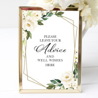 Regalo De Flores Blancas Verdes Y Rótulo De Buena 