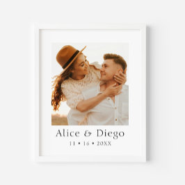 Póster Regalo de foto de parejas personalizado