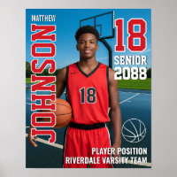 Regalo de foto del equipo de jugador de baloncesto