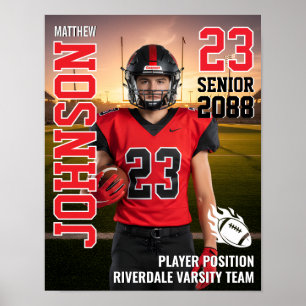 Póster Regalo de foto del jugador MVP senior del equipo d