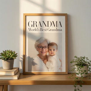 Póster Regalo de Foto Personalizado La Mejor Abuela del