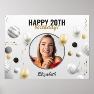 Póster Regalo de fotos del Personalizado de cumpleaños fe