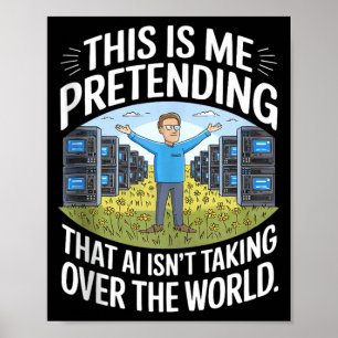 Póster Regalo de geek de toma de control de tecnología Ll
