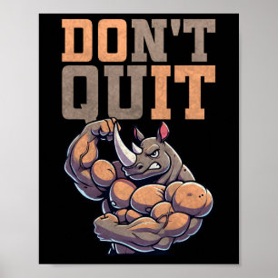 Póster Regalo de gimnasio para hombres Motivación de entr