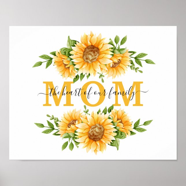 Póster Regalo de girasoles para cumpleaños del día de la  (Frente)