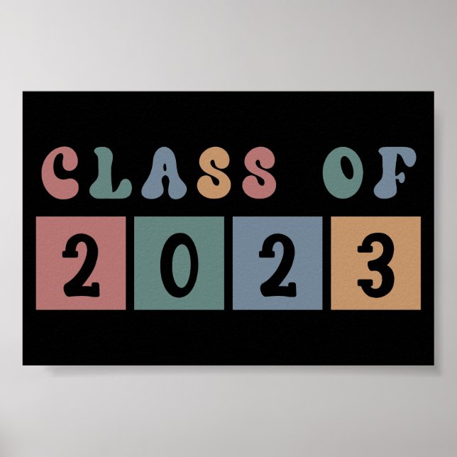 Póster Regalo de graduación de la Escuela de Retro de 202 (Frente)