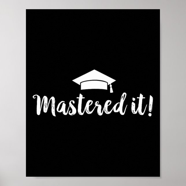 Póster Regalo de Graduación Graduada - Lo domina (Frente)