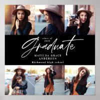 Regalo de graduación guión elegante multifoto mode