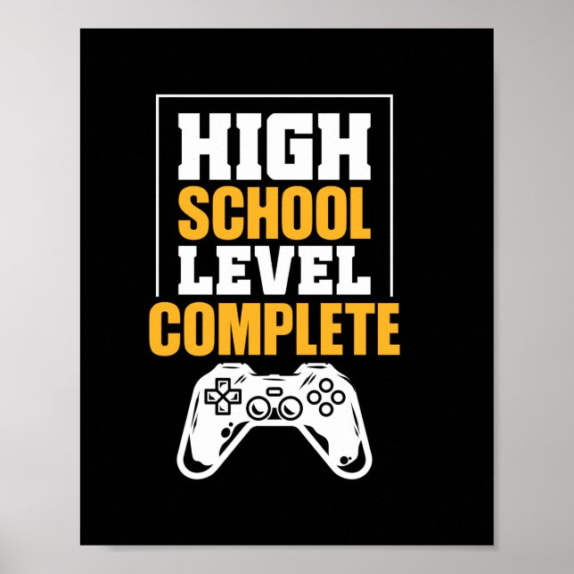 Póster Regalo de graduación | Nivel de secundaria complet (Frente)