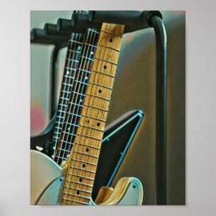 Póster regalo de guitarra para el día del padre