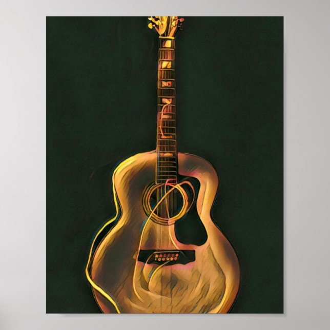 Póster Regalo de guitarrista de Guay (Frente)