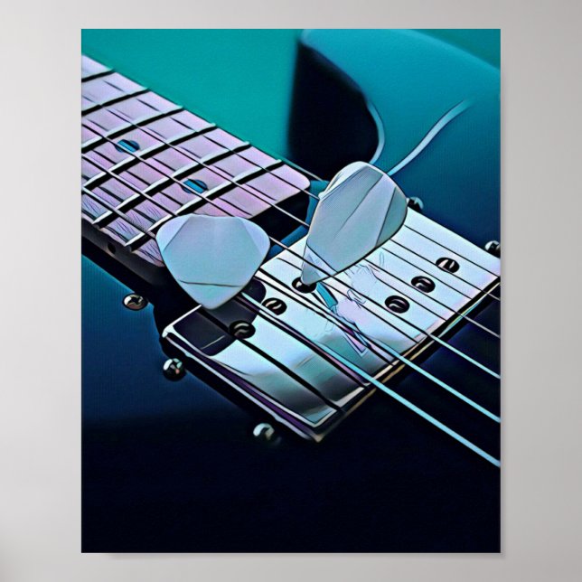 Póster Regalo de guitarrista de Guay (Frente)
