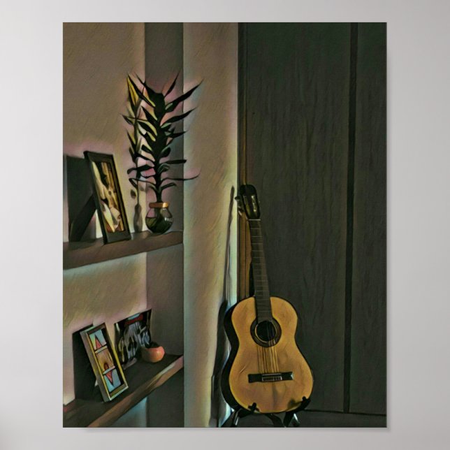 Póster Regalo de guitarrista de Guay (Frente)