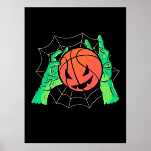 Póster Regalo de Halloween   Baloncesto Halloween