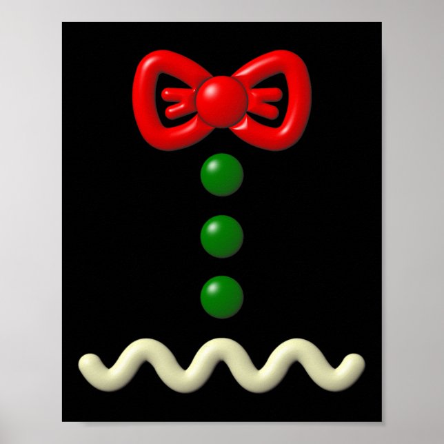 Póster Regalo de Halloween con traje de hombre de pan de  (Frente)