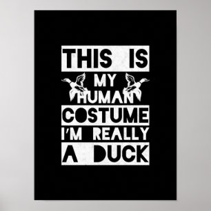 Póster Regalo de Halloween Este Es Mi Disfraz Humano En R