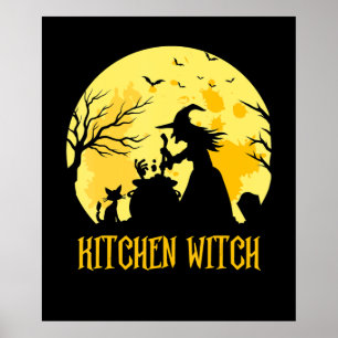 Póster Regalo de halloween para la cocina del chef   bruj