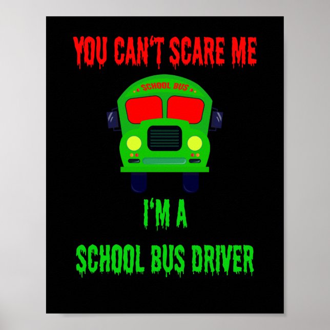 Póster Regalo de Halloween Scary School Bus Driver (Frente)