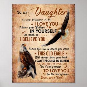 Póster Regalo de hija Carta A Mi Hija De Papá
