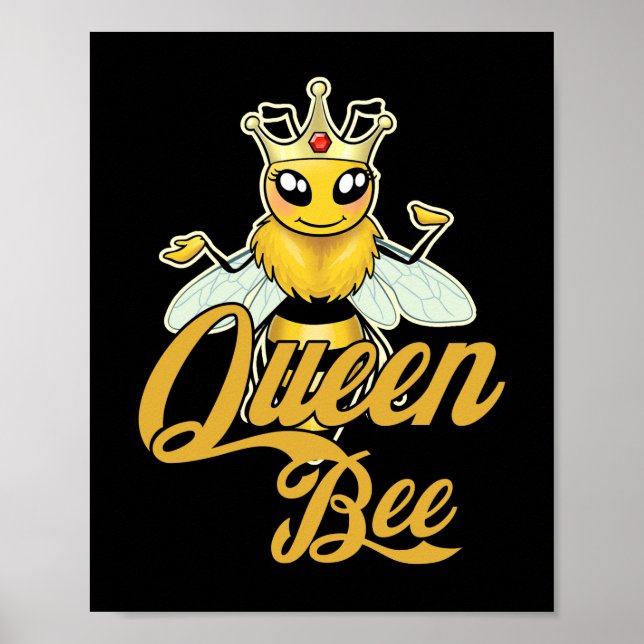 Póster Regalo de hive de miel de abeja de la reina (Frente)