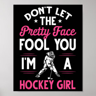 Póster Regalo De Hockey De Chica Divertido Para Mujeres J