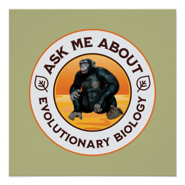 Póster Regalo de humor de evolución para profesor de biol (Anverso)
