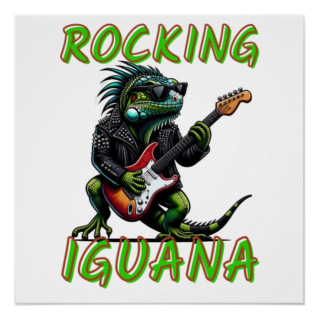 Póster Regalo de Iguana | Camisa Reptile | Mujeres Hombre (Anverso)