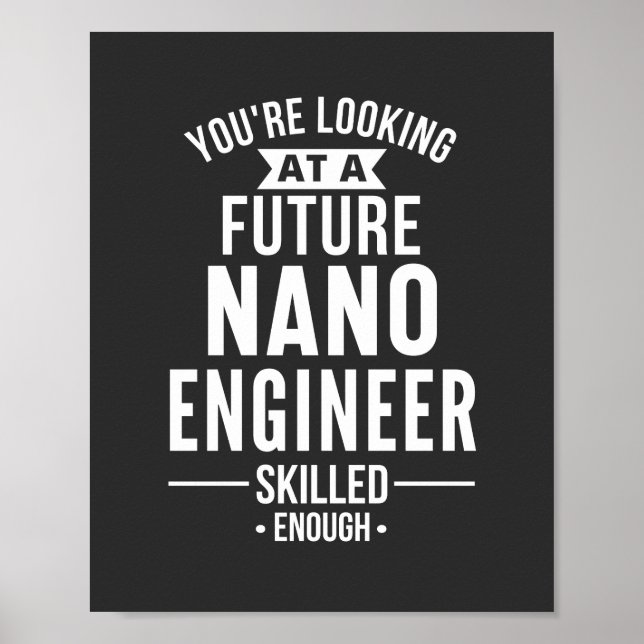 Póster Regalo de ingeniero de NANO (Frente)