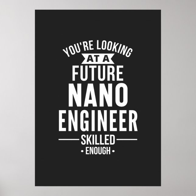 Póster Regalo de ingeniero de NANO (Frente)